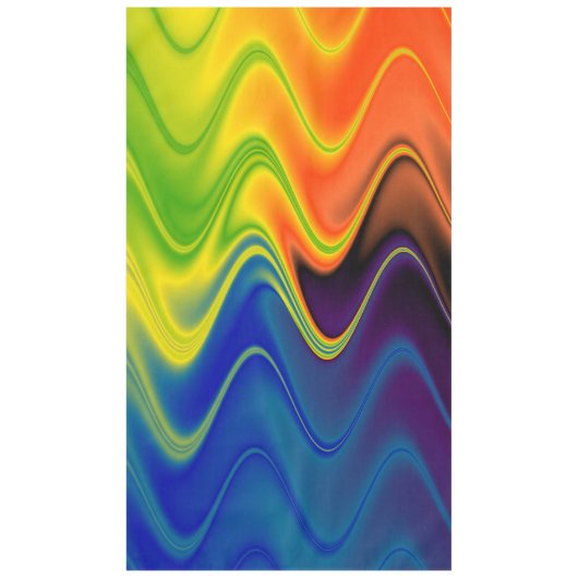 Golvend Meerkleurig Abstract Tafelkleed (Voorkant)