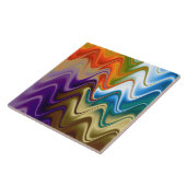 Golvend Meerkleurig Abstract Tegeltje (Zijkant)