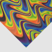 Golvend Meerkleurig Abstract Tissuepapier (Detail)