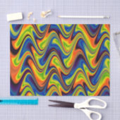 Golvend Meerkleurig Abstract Tissuepapier (Craft)