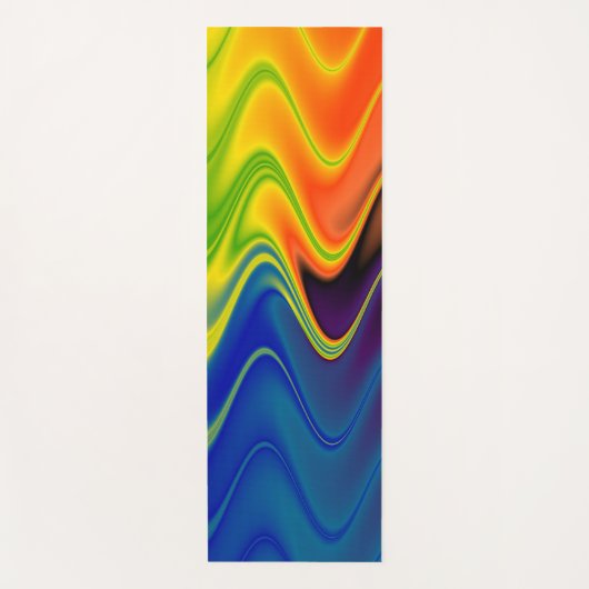 Golvend Meerkleurig Abstract Yogamat (Voorkant)