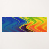 Golvend Meerkleurig Abstract Yogamat (Voorkant (horizontaal))