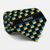 Golvend Oekraïne Vlag Patroon  Stropdas (Opgerold)