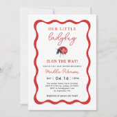 Golvend Onze Lieve Lieveheersbeestje Meisje Baby S Kaart (Voorkant)