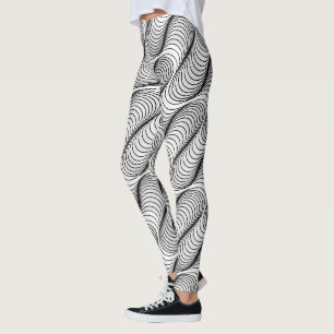 Golvend optisch illusiepatroon Naadloze abstract Leggings