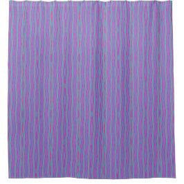 Golvend paars roze blauw > Gebloemde douchegordi Douchegordijn