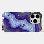 golvend Paarse en blauwe Abstract Case-Mate iPhone Case (Achterkant (horizontaal))