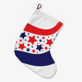 Golvend Patriottisch Abstract Grote Kerstsok (Voorkant (Hangend))