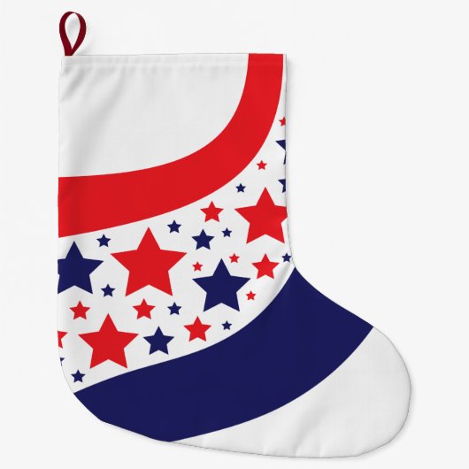 Golvend Patriottisch Abstract Grote Kerstsok (Voorkant)