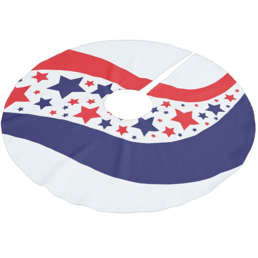 Golvend Patriottisch Abstract Kerstboom Rok (Gekanteld)
