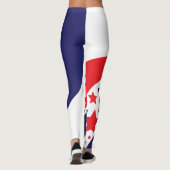 Golvend Patriottisch Abstract Leggings (Achterkant)