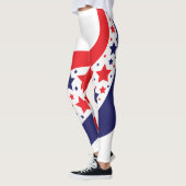 Golvend Patriottisch Abstract Leggings (Links)