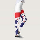 Golvend Patriottisch Abstract Leggings (Rechts)