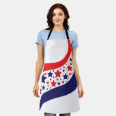 Golvend Patriottisch Abstract Schort (Gedragen)