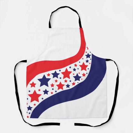 Golvend Patriottisch Abstract Schort (Voorkant)