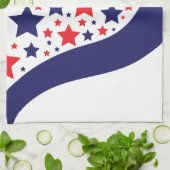 Golvend Patriottisch Abstract Theedoek (Gevouwen)