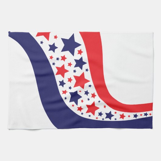 Golvend Patriottisch Abstract Theedoek (Horizontaal)