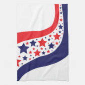 Golvend Patriottisch Abstract Theedoek (Verticaal)