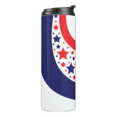 Golvend Patriottisch Abstract Thermosbeker (Gedraaid links)