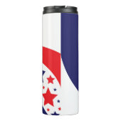 Golvend Patriottisch Abstract Thermosbeker (Achterkant)