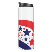 Golvend Patriottisch Abstract Thermosbeker (Geroteerd rechts)