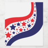Golvend Patriottisch Abstract Wijn Etiket (Enkel label)