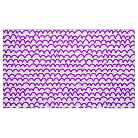Golvend patroon - Paars op Wit Stof (Fat Quarter)