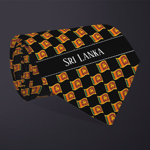 Golvend patroon van de vlag van Sri Lanka  Stropdas
