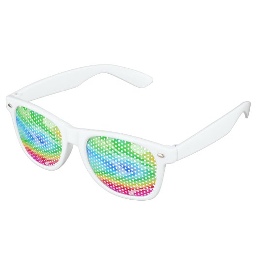 Golvend Regenboogpatroon Retro Zonnebril (Gekanteld)