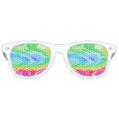 Golvend Regenboogpatroon Retro Zonnebril (Voorkant)