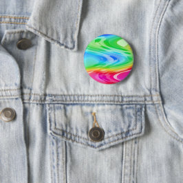 Golvend Regenboogpatroon Ronde Button 5,7 Cm