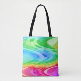 Golvend Regenboogpatroon Tote Bag