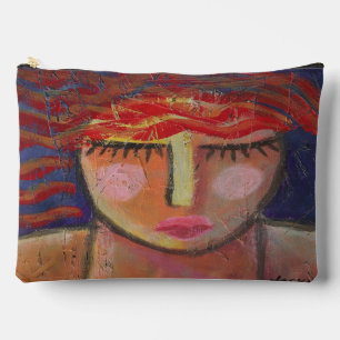 Golvend rood haar Abstract portret van een vrouw Etui