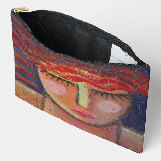 Golvend rood haar Abstract portret van een vrouw Etui (Open)