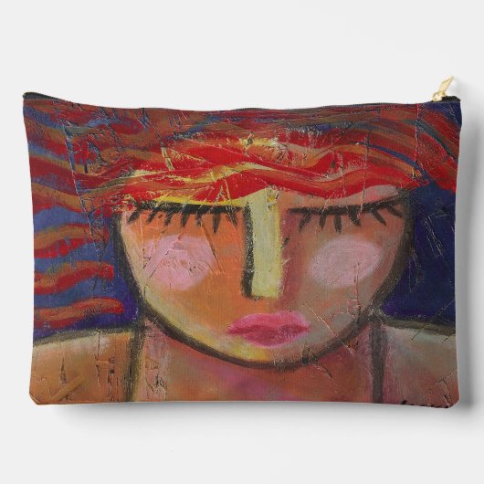 Golvend rood haar Abstract portret van een vrouw Etui (Achterkant)