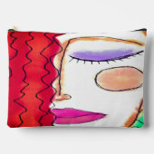 Golvend rood haar originele Abstracte kunst Etui (Voorkant)