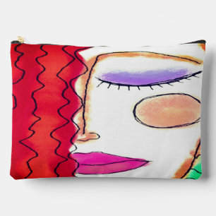 Golvend rood haar originele Abstracte kunst Etui