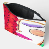 Golvend rood haar originele Abstracte kunst Etui (Open)