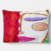 Golvend rood haar originele Abstracte kunst Etui (Achterkant)