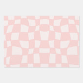 Golvend roze en paars geruit patroon  inpakpapier vel (Voorkant)