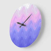 Golvend Roze Paars Abstract Grote Klok (Hoek)