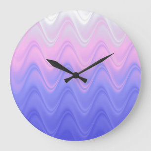 Golvend Roze Paars Abstract Grote Klok