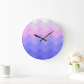 Golvend Roze Paars Abstract Grote Klok (Huis)