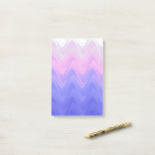 Golvend Roze Paars Abstract Post-it® Notes (Op bureau)
