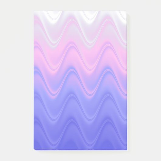 Golvend Roze Paars Abstract Post-it® Notes (Voorkant)