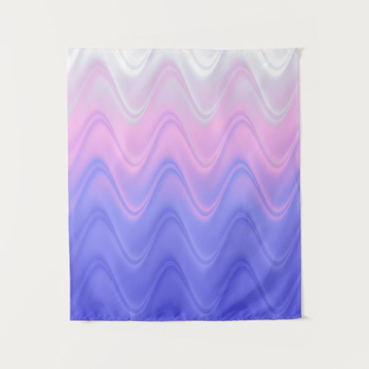 Golvend Roze Paars Abstract Wandkleed (Voorkant)