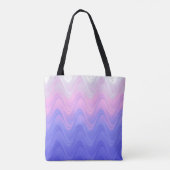 Golvend Roze Paarse Abstracte Tote Bag (Achterkant)