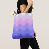 Golvend Roze Paarse Abstracte Tote Bag (Dichtbij)