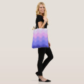 Golvend Roze Paarse Abstracte Tote Bag (Op model)