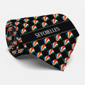 Golvend Seychellen Vlagpatroon Stropdas (Opgerold)